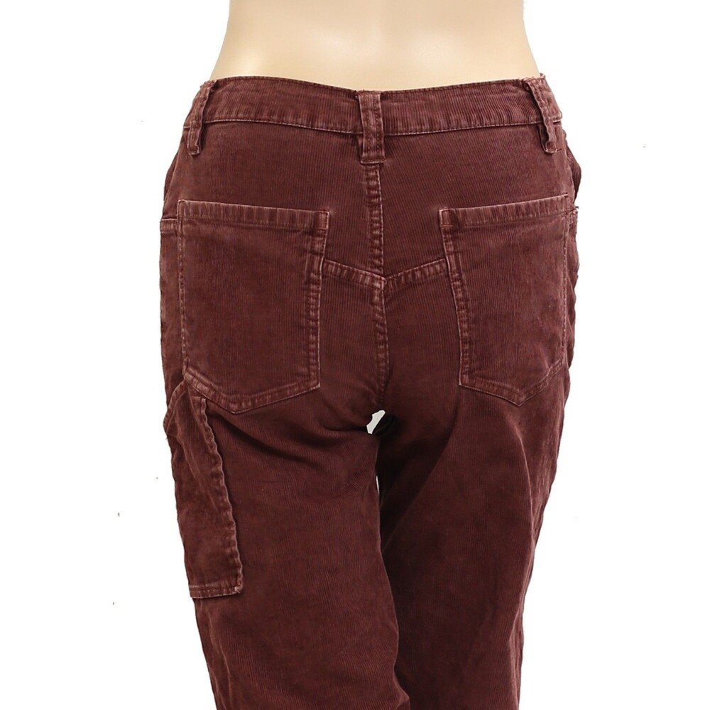 Free People We The Free Mid-Rise Cord Straight Leg Pants Jeans XS New 279400 - Picture 4 of 5